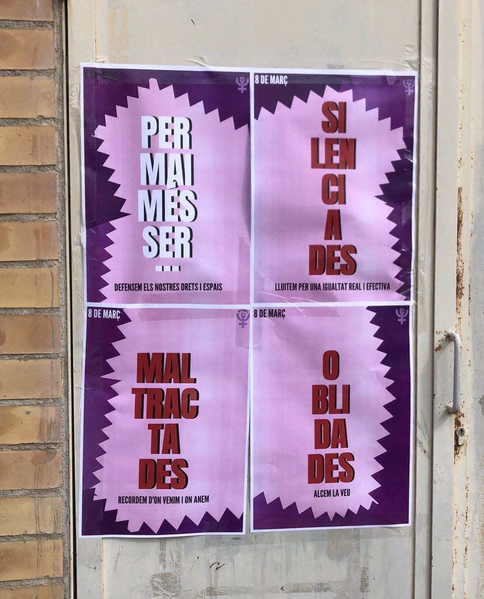 histeriques's tweet photo. 8 DE MARÇ DIA DE LA DONA TREBALLADORA 💪🏽

‼️Per mai més ser SILENCIADES
‼️Per mai més ser MALTRACTADES
‼️Per mai més ser OBLIDADES

#permaimesser #8M2022 #8M #histeriques #juneda https://t.co/31cwkSFsdh