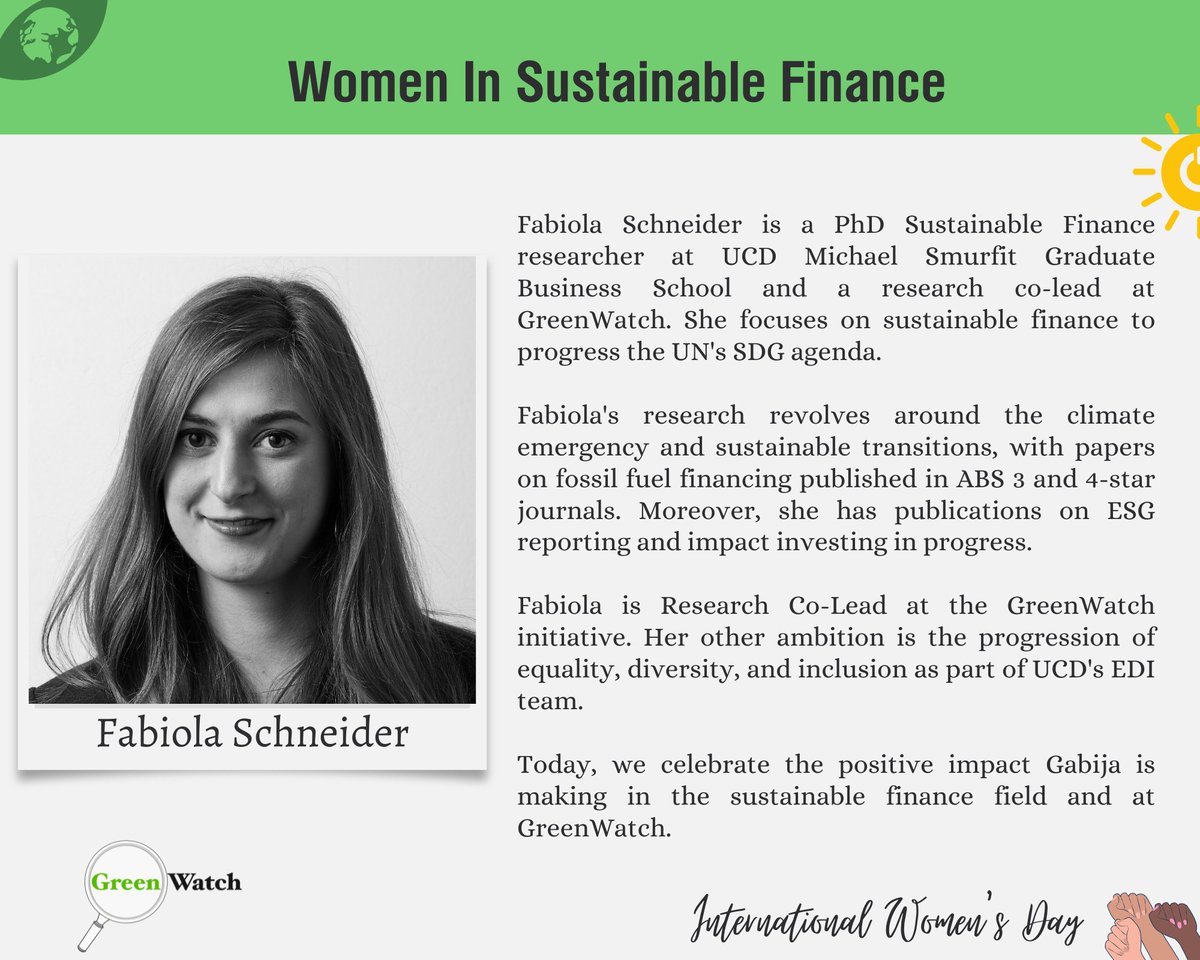 GreenWatch2050's tweet photo. Therefore, we need to break the bias, improve data fairness, and develop robust algorithms that reflect realities to make AI work. 

Today, we're excited to champion women in sustainable finance who are pushing boundaries and making outstanding contributions as we celebrate #IWD https://t.co/mtPcoY5po7