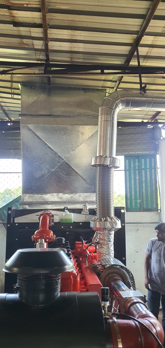 Optimumpowertec's tweet image. #Installation, #Commissioning &amp;amp; #Ducting work of #350kva #Gas #Generator at Mowlavibazar.