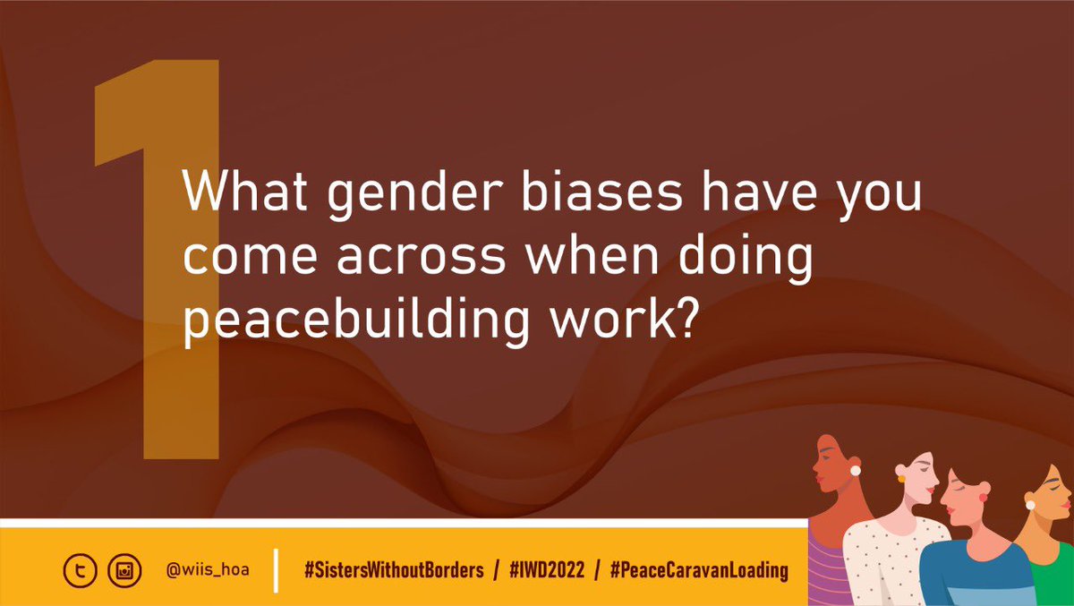 WIIS_HoA's tweet photo. Happening Now; is the #SistersWithoutBorders Tweet chat.
Our First Question;
@AmriyaYahya, @Jamila_Mayanja, @tiba_tanzania and @IddyWasila
#SistersWithoutBorders
#PeaceCaravanloading https://t.co/UuroeIjRIK