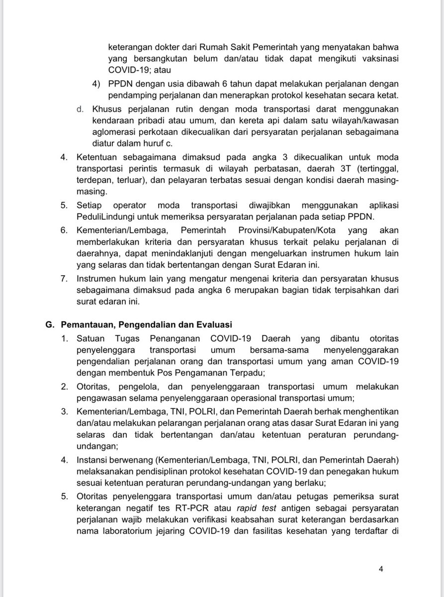 BREAKING NEWS

SURAT EDARAN NOMOR 11 TAHUN 2022 TENTANG
KETENTUAN PERJALANAN ORANG DALAM NEGERI PADA MASA PANDEMI CORONA VIRUS DISEASE 2019 (COVID-19) 

Ndak perlu Tes antigen &amp; PCR 😌