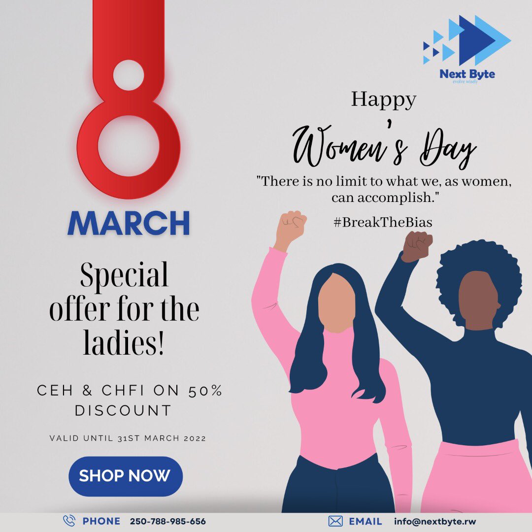 On International women’s day, Nextbyte celebrates women all over the world particularly women in #Tech and in #Security for their monumental contributions to the industry. #brakethebias #IWD2022