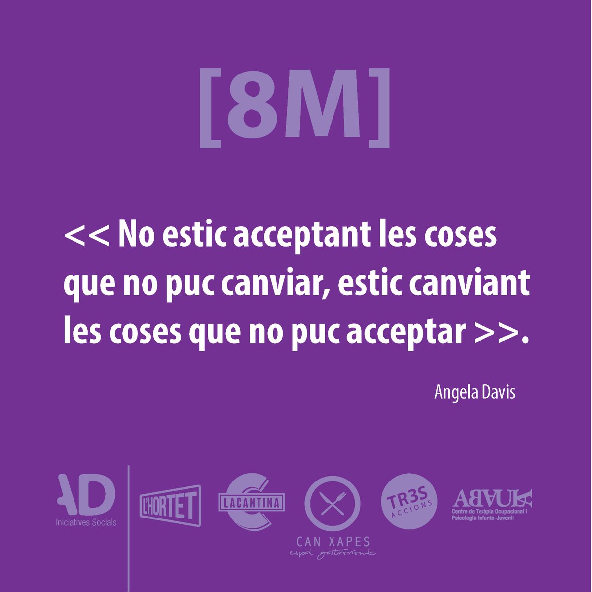 Massa coses per canviar. Massa coses que no es poden acceptar. Seguim cridant, lluitant, reclamant, reivindicant. Perquè no ens podem aturar. Juntes som imparables. Juntes som invencibles. #8M2022 #8M