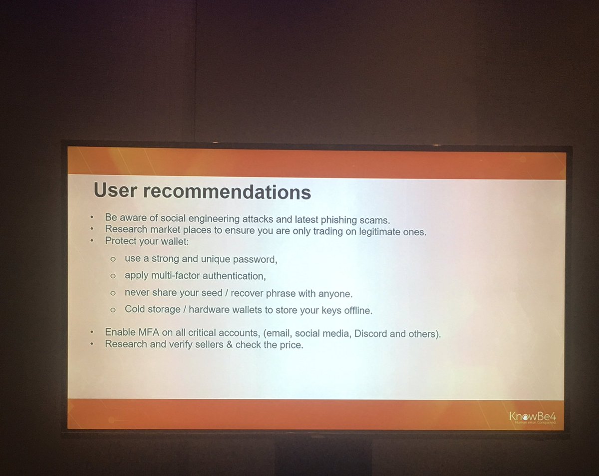 ITWeb's tweet image. #ITWebBI2022 : Users should be aware of social engineering attacks and the latest phishing scams. @AnnaCollard3 @KnowBe4Africa