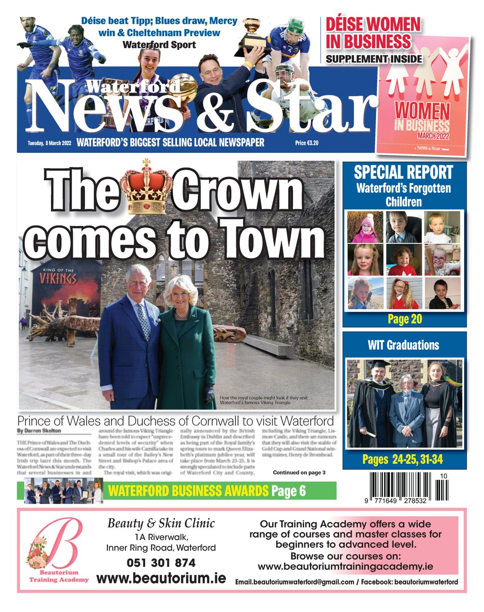WaterfordNS's tweet photo. The front page of this week's Waterford News &amp; Star #Waterford https://t.co/fJJgkCwSsb