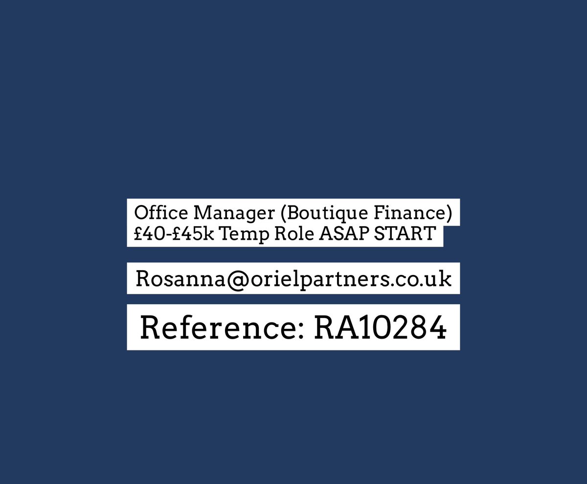 #officemanager #tempwork #londonjobs