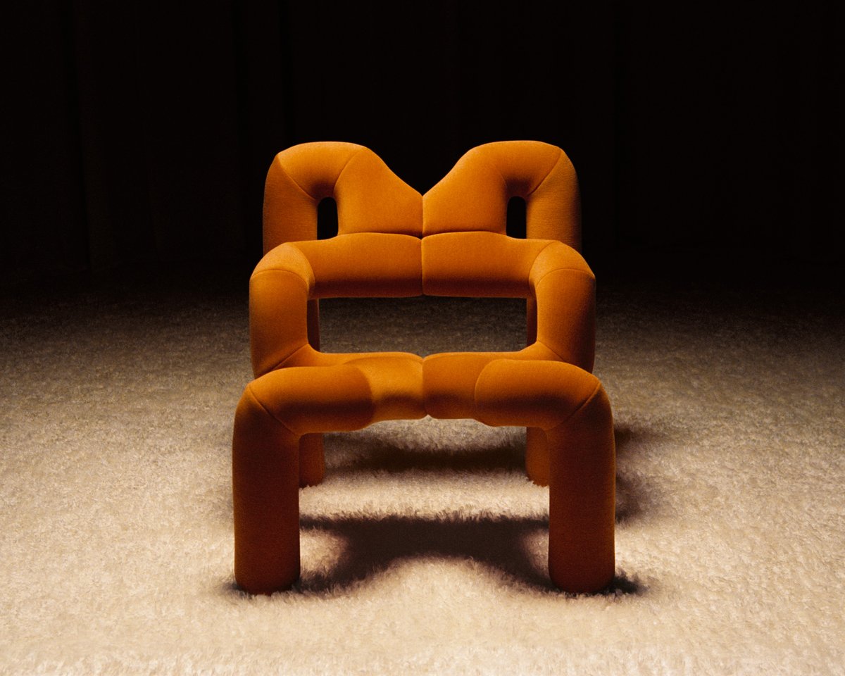 For the first time since 1984, Terje Ekstrøm's iconic 'Ekstrem' chair for <a href="/VarierFurniture/">Varier Furniture</a> has been re-dressed in a bold new upholstery. bit.ly/ekstremgentle