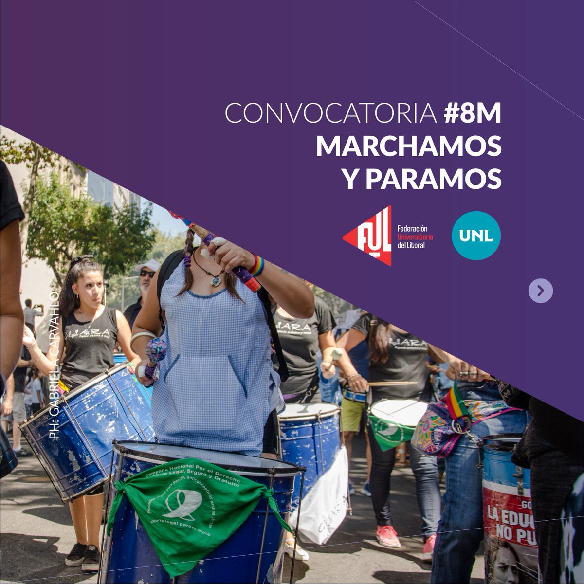 ExtensionUNL's tweet photo. #8M #DíaInternacionalDeLaMujer #8M2022

💜A las 17hs, se convoca a las mujeres universitarias a marchar desde Plaza San Martín a Plaza 25 de Mayo.

ℹ️Consultá la Agenda de Actividades aquí ➡️ https://t.co/AWZd2KkrDt https://t.co/No9i40LFCu