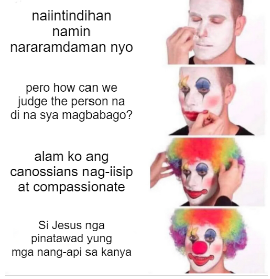 Pyotr30's tweet photo. clown to clown conversation https://t.co/5UZNgBXbaD