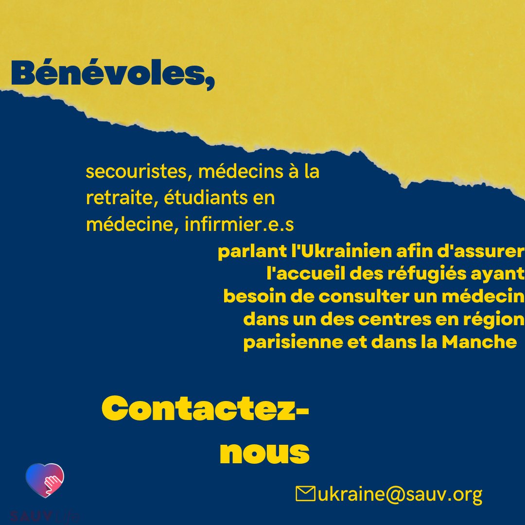 🚨À partager sans modération🙏

#sauvlife #réfugiés #ukraine #guerre #iledefrance #manche

 <a href="/LaManche50/">Département de la Manche</a> <a href="/Prefecture50/">Préfet de la Manche 🇫🇷</a> <a href="/Paris/">Paris</a> <a href="/iledefrance/">Région Île-de-France</a> <a href="/ARS_IDF/">ARS Île-de-France</a> <a href="/le_Parisien/">Le Parisien</a> <a href="/lamanchelibre/">La Manche Libre</a> <a href="/FFSSnational/">FFSS National</a> 
 <a href="/CroixRouge/">Croix-Rouge fr</a> <a href="/LaPresseManche/">La Presse de la Manche</a> <a href="/CNP_Assurances/">CNP Assurances</a> 
 <a href="/MG_France/">MG FRANCE</a> <a href="/LesGeneCSMF/">Les Généralistes CSMF</a> 
 <a href="/LaFrancesengage/">La France s'engage</a>