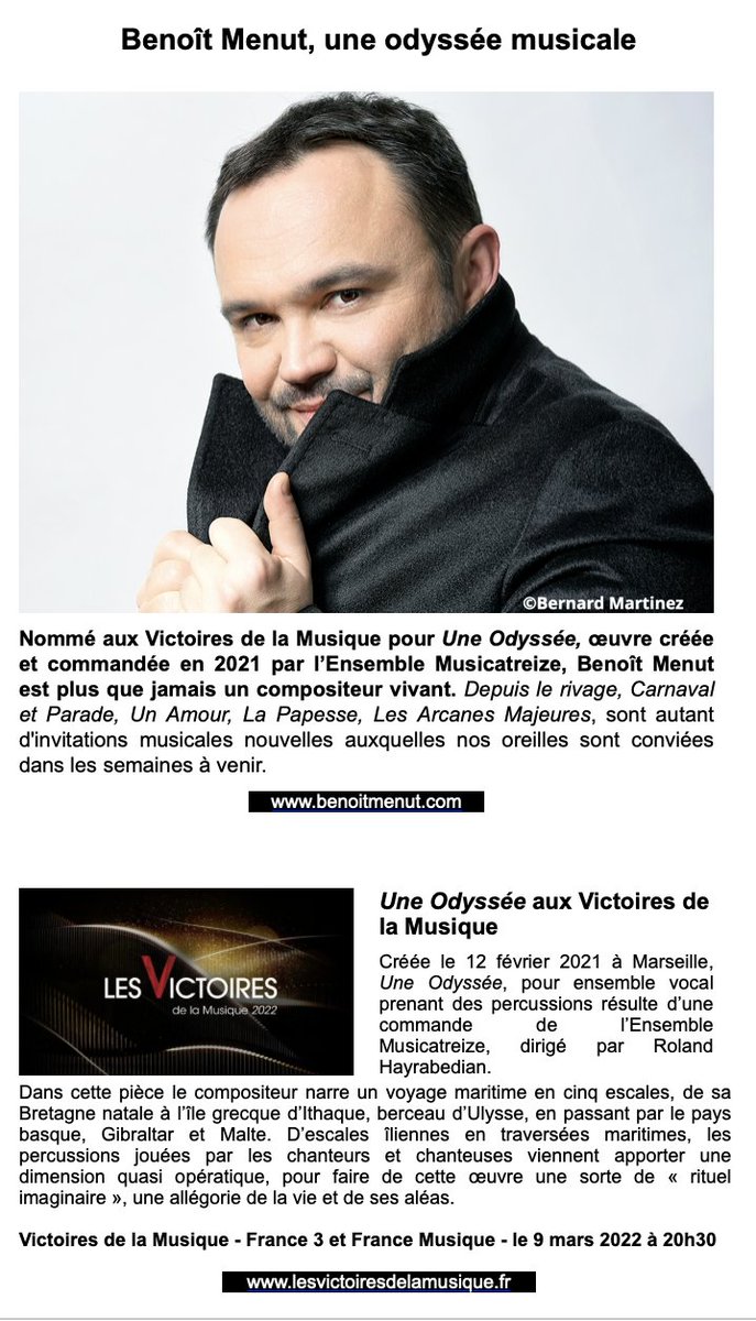 ORCW (@orcw_contacts) on Twitter photo ➡️➡️➡️ Jeudi 31 mars à 20h en la salle Arsonic à Mons
⚠🎶 Avec l’ORCW dirigé par Vahan Mardirossian (<a href="/vovolebo/">Vahan Mardirossian</a>) et le <a href="/TrioKarenine/">Trio Karénine</a> : création mondiale de "Depuis le Rivage", de <a href="/Benoit_Menut/">Benoît Menut</a> , œuvre pour trio concertant inspirée du poème éponyme, du finlandais Pentti Holappa. ➡️➡️➡️ Jeudi 31 mars à 20h en la salle Arsonic à Mons
⚠🎶 Avec l’ORCW dirigé par Vahan Mardirossian (<a href="/vovolebo/">Vahan Mardirossian</a>) et le <a href="/TrioKarenine/">Trio Karénine</a> : création mondiale de "Depuis le Rivage", de <a href="/Benoit_Menut/">Benoît Menut</a> , œuvre pour trio concertant inspirée du poème éponyme, du finlandais Pentti Holappa.