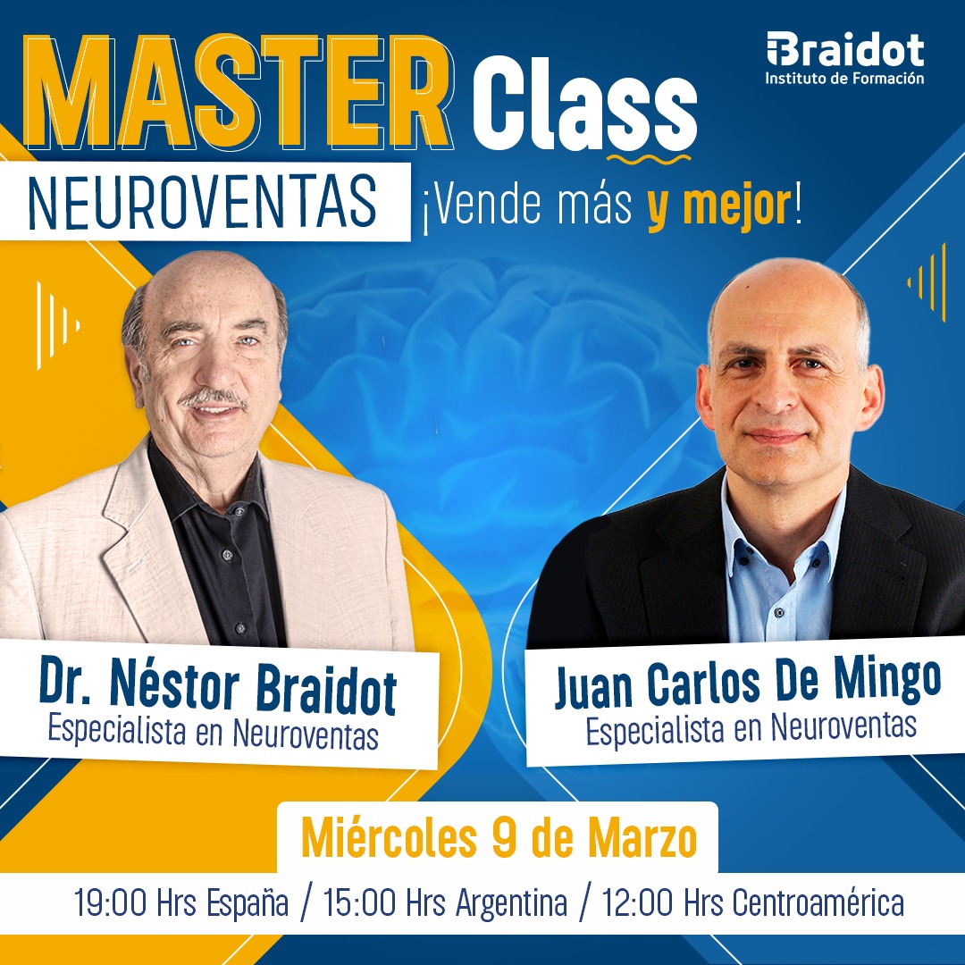 nestorbraidot's tweet image. Participa en nuestra Master Class gratis y 100% en vivo: Neuroventas: ¡Vende más y mejor!

La cita es mañana miércoles 09 de Marzo a las: 👇🏻

📍Guarda y agenda el enlace de zoom:👇🏻
us02web.zoom.us/j/85642816663?…

ID de reunión: 856 4281 6663
Código de acceso: MasterIBF

¡Te esperamos!🙌🏻
