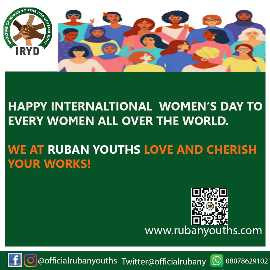 OfficialRubany's tweet photo. Women are valuable assets that cannot be ignored on an important day like this, we at Ruban Youths appreciate you.                                                   https://t.co/Q6OBgz33vt
#IWD2022 https://t.co/BHYN6rKLge