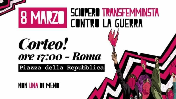 tuittipaloma's tweet photo. Attenzione! Oggi il CORTEO de #lottomarzo parte alle 17 da PIAZZA DELLA REPUBBLICA (non più da piazza Esquilino) 
#8Marzo https://t.co/8LWYFpjU9K