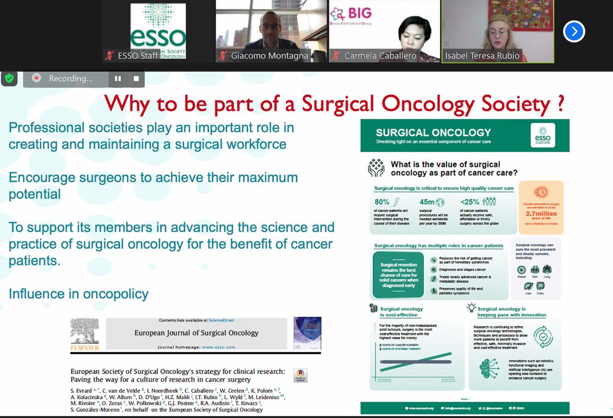ESSOnews's tweet photo. Thank you 🎓@itrisabel for your #inspirational & #passionate presentation yesterday and thank you to all attendees for such lively participation in discussion! 👏
The recording will be available later this week📽️
#LegendsinSurgery #surgery #surgicaloncology #breso #surgeons https://t.co/bc355xEfNt