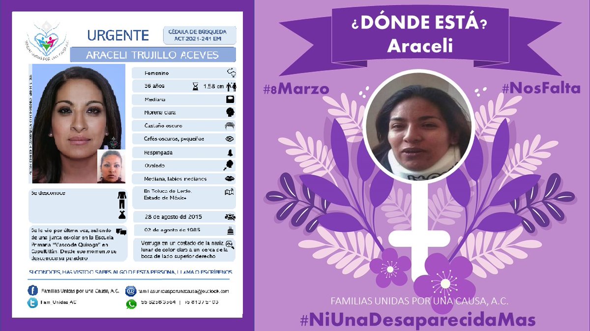 #8M #8M2021 #8Marzo2022 #Hastaencontrarlas #NiUnaDesaparecidaMas #SiNosFaltaUna #NosFaltaTodas #TeBuscamos #AraceliTrujilloAceves <a href="/reyeslourdes/">Lourdes Reyes ®</a> <a href="/erendiritas/">ERENDIRA IBARRA 💜💚💖</a> <a href="/marianoosorio1/">MARIANO OSORIO</a> <a href="/LaloGonzalezM/">Lalo González</a> <a href="/inakimanero/">Iñaki Manero</a> <a href="/PitaOjedaSoy/">Pita Ojeda</a> <a href="/AnitaLomeli/">Ana Maria Lomeli</a> <a href="/AngelaCedeno_PI/">Missing Angels Org</a> <a href="/AmberAlertaNoOf/">XxX porn hub 👺</a> <a href="/AleksMerher/">Aleksmerher</a>