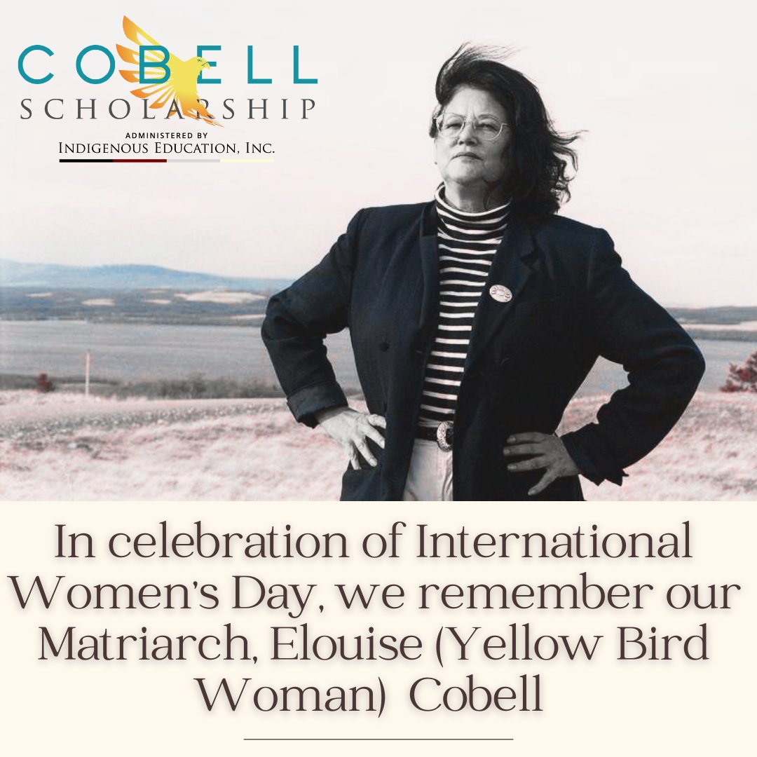 Today, we honor and remember Elouise Pepion Cobell, also known as Yellow Bird Woman, an enrolled member of the Blackfeet Nation in Montana. She was a tribal elder, activist, banker, rancher, and lead plaintiff in the historical class-action lawsuit; Cobell v. Salazar.