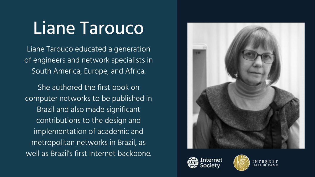 Liane Tarouco educated a generation of engineers and network specialists in South America, Europe, and Africa. She authored the first book on computer networks to be published in Brazil and also made significant contributions to the design and implementation of academic and metropolitan networks in Brazil, as well as Brazil's first Internet backbone.