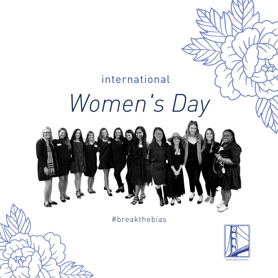 JuniorLeagueSF's tweet photo. #JLSF celebrates International Women's Day today.
Take a moment to imagine a gender equal world.
A world that is diverse, equitable, and inclusive.
A world where difference is valued and celebrated.
Together we can forge women's equality.
Collectively we can all #BreakTheBias. https://t.co/tcGyz0N0U7