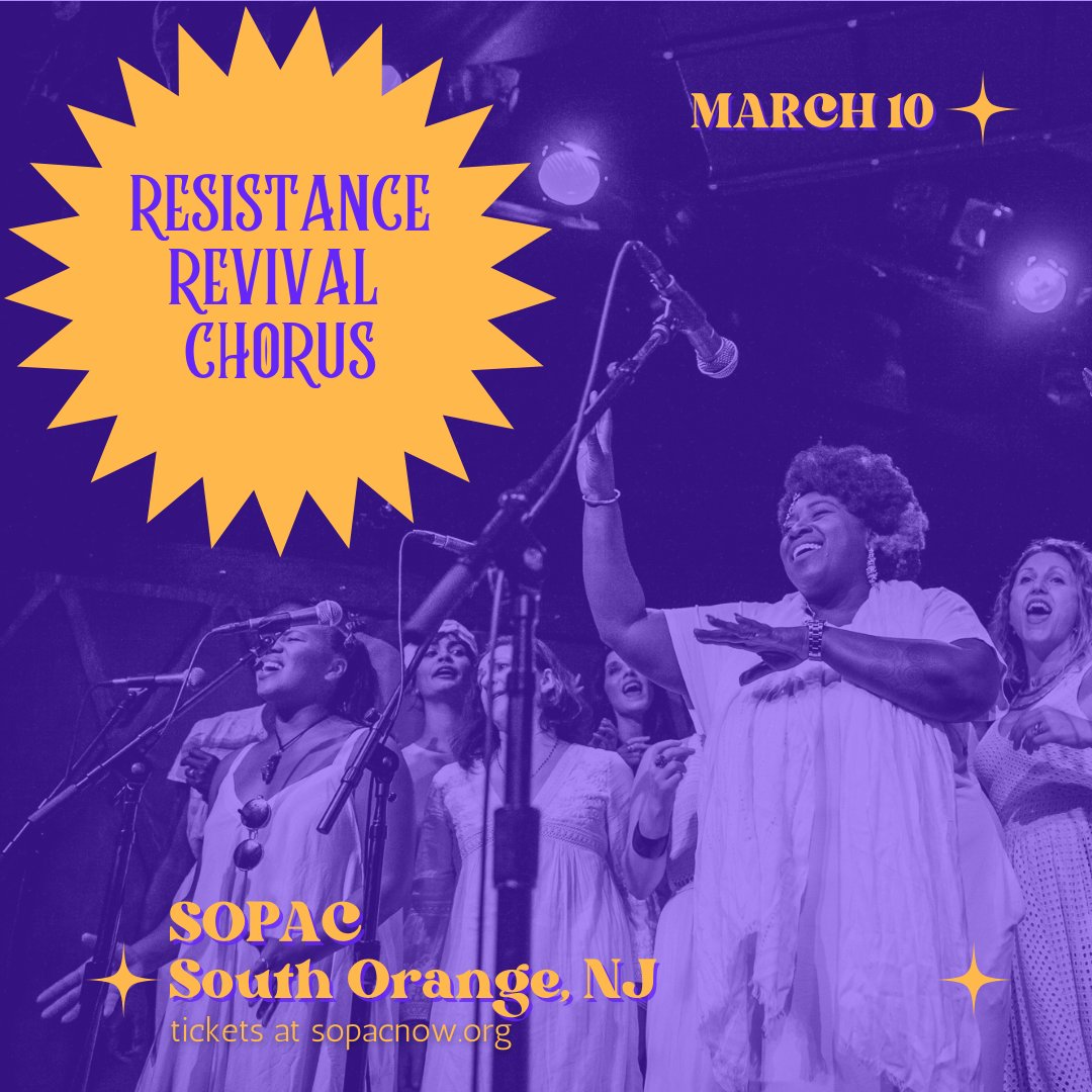 ✨Hey, Jersey! We're heading to <a href="/SOPACnow/">South Orange Performing Arts Center</a> in South Orange THIS Thursday (3/10) as part of a special evening centered around music + activism, including a pre-show panel. Celebrate #WomensHistoryMonth with us and get your ticket here: sopacnow.secure.force.com/ticket/#/insta… ✨ #WomensDay2022