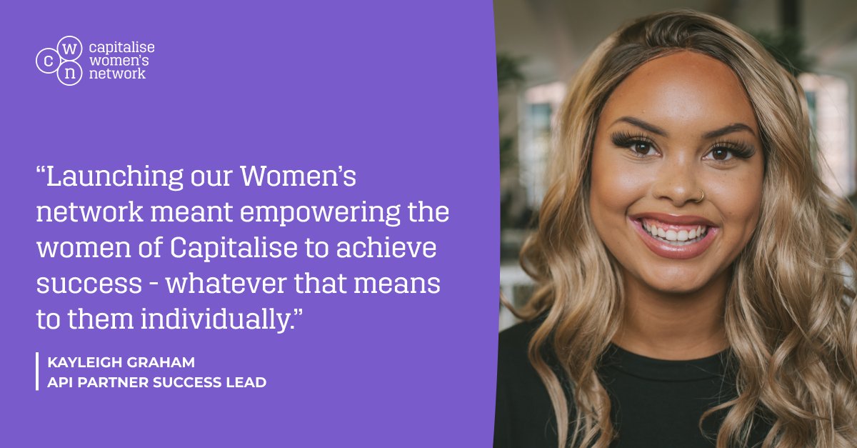 "Launching our Women’s Network meant empowering the women of Capitalise to achieve success - whatever that means to them individually” - @KGCapitaliser, our API Partner Success Lead 💚 

Find out more 👉 lnkd.in/d5Bn-UiN 

#InternationalWomensDay #WomensNetwork #IWD2022