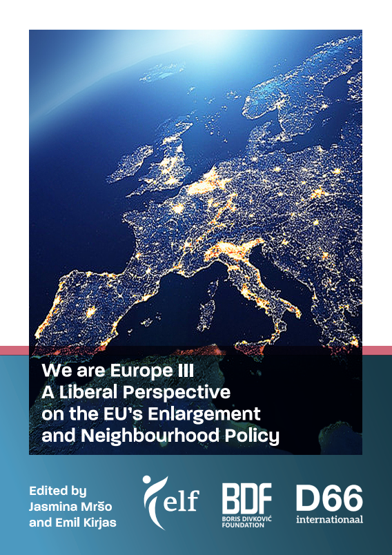 EurLiberalForum's tweet photo. 📑 In this publication in collaboration with the Boris Divkovic Foundation and @D66, authors @HaloKlarisa and Emil Kirjas seek to inform activists on the liberal perspective of the #EU enlargement &amp; the Neighborhood Policy. 

👉 Read here: https://t.co/CjfAO661fd https://t.co/jLookOAaHN