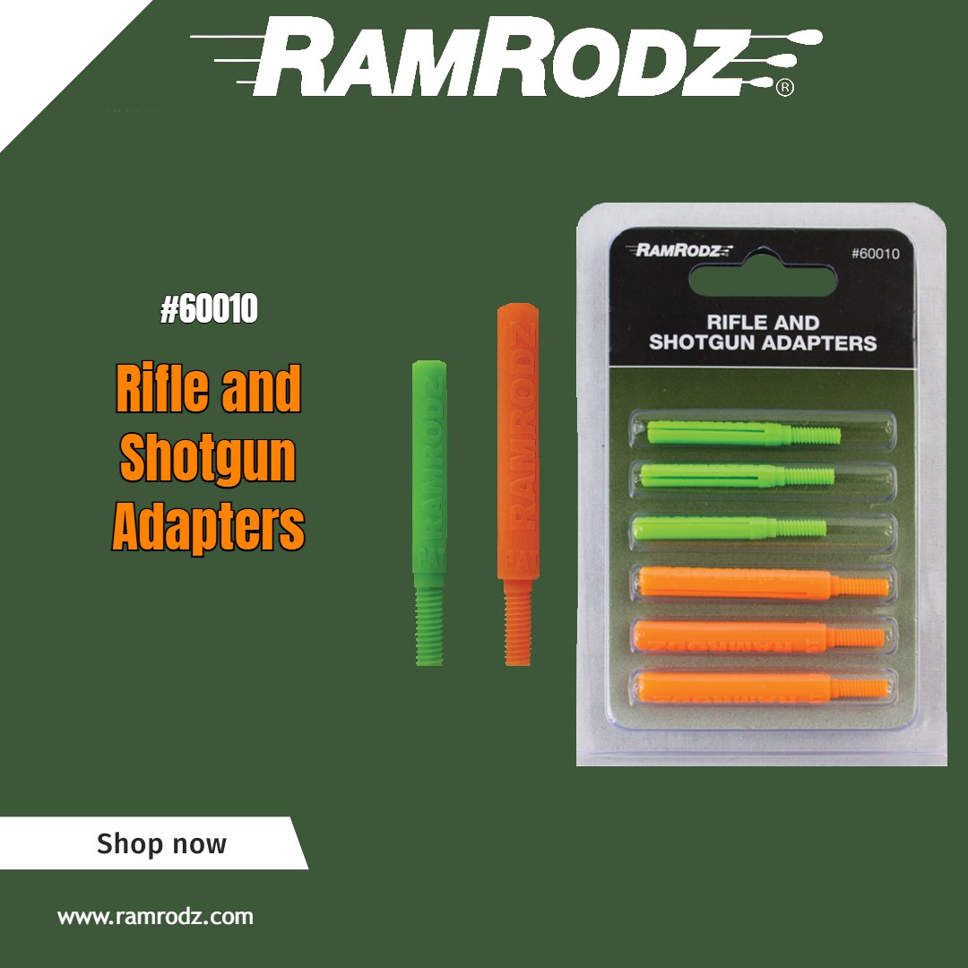 RamRodzInc's tweet photo. The #60010 RamRodz® Rifle and Shotgun Adapters provide a simple and efficient way to utilize caliber-specific RamRodz for cleaning rifle and shotgun barrels!

Learn More: https://t.co/VfBNdgrqgb https://t.co/VHZtJy1sq4