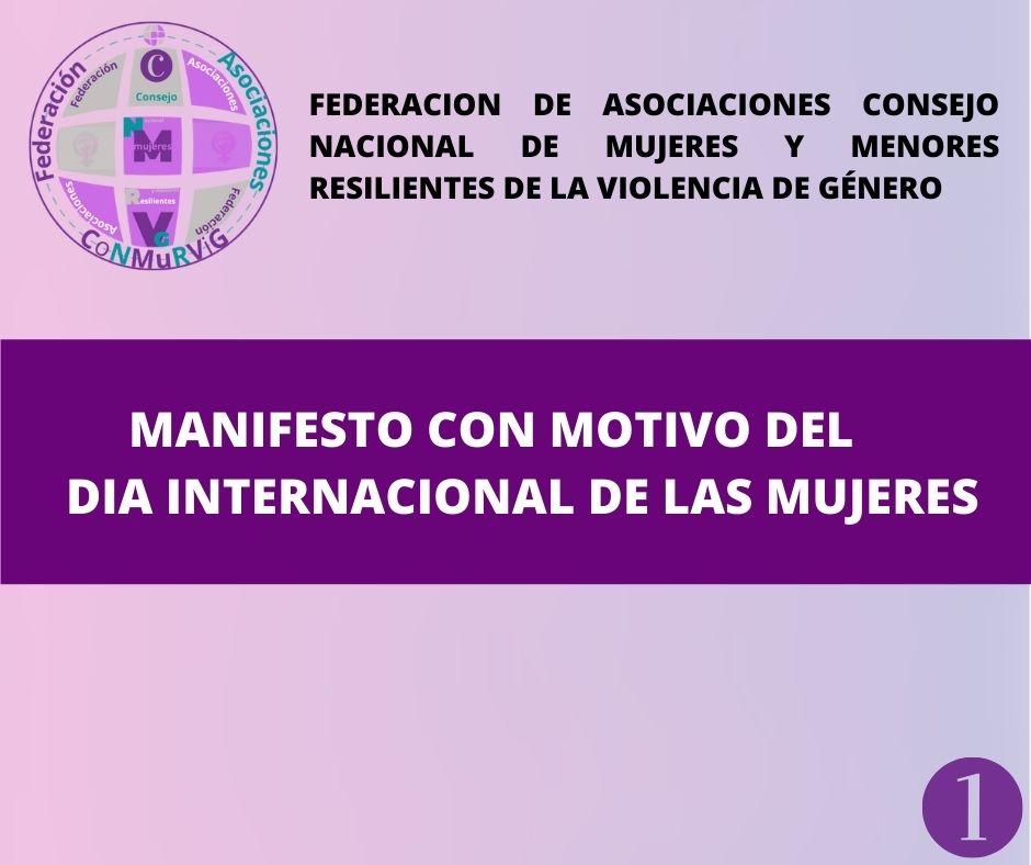 MadresProtect's tweet photo. 💜MANIFIESTO 8M FEDERACIÓN DE         ASOCIACIONES CoNMuRViG 💜
#Hartas
#8M
#DíaDeLasMujeres
#StopViolenciaDeGénero
#PatriarcadoCriminal
#IndultoMaríaSevilla
#DianaEHijaRiesgoMortal
#SororidadIgualdadLibertad

1-4 https://t.co/dUQ1l3Vk7n