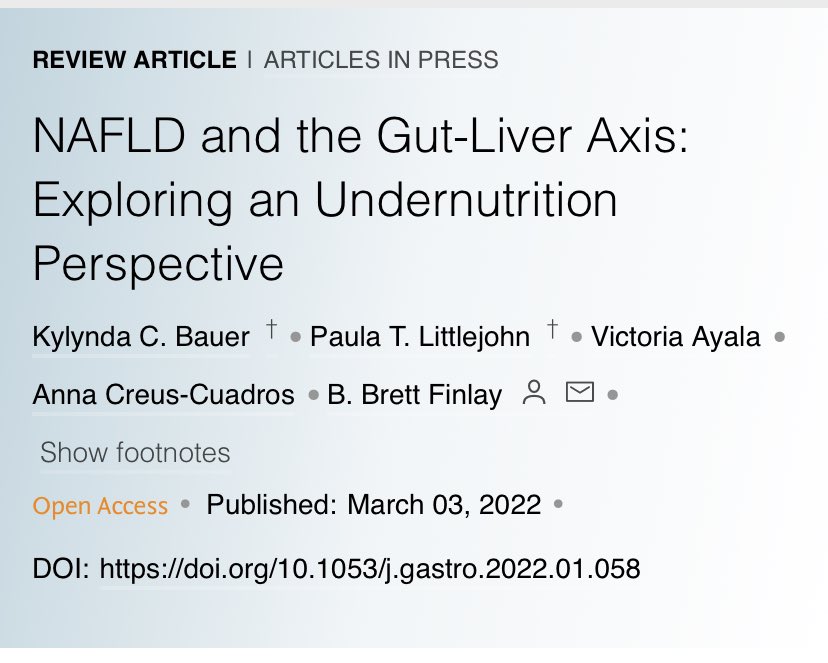 New paper in @AGA_Gastro with @KCBSkope exploring an undernourished gut-liver perspective in NAFLD. #microbiome #nafld @FinlayLab @UBCMicroImmuno @ubcmsl bit.ly/3sSwWix