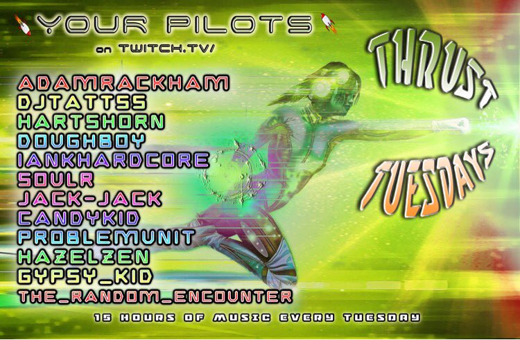 RackhamAdam's tweet photo. 25 minutes until the Thrust Tuesdays Raid Train pulls out of the station.

https://t.co/SQvMAzcSrb #twitch #raidtrain #happyhardcore #ukhardcore #harddance #edm #affiliate #Streamers #dancemusic #dance #music #electronicmusic https://t.co/yS37L4ZRfF