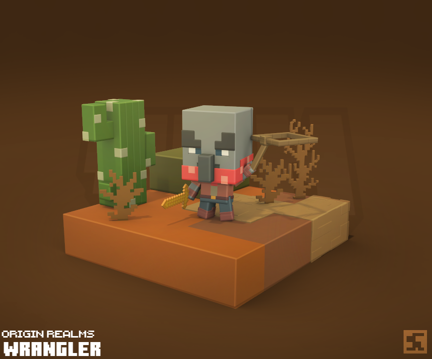 Kioferno's tweet photo. Starting on making the @OriginRealms Raiders, is the Wrangler! Next is the Pyrotechnic.

This unique illager lives in the badlands, and uses its lasso to grab you and then hit you with its gold sword.

#minecraft #originrealms https://t.co/dFhVTEshO8