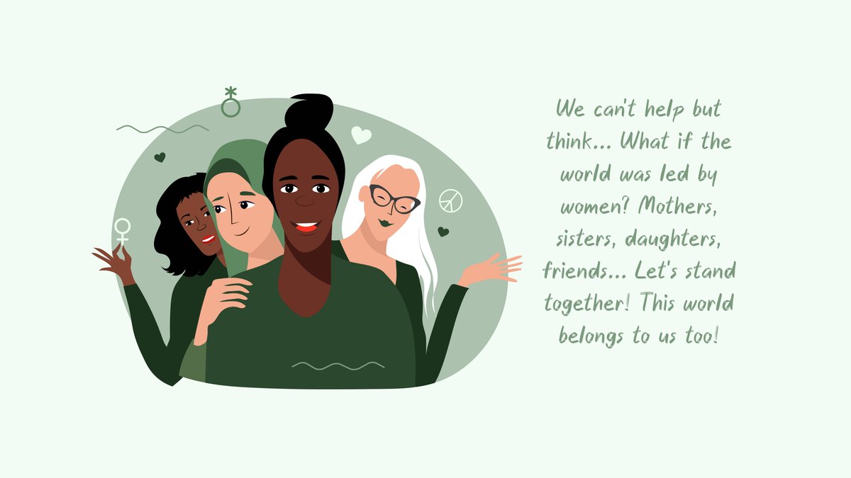 We can't help but think... What if the world was led by women? Mothers, sisters, daughters, friends... Let's stand together! This world belongs to us too! 
#Womensday #Feminine #PowerToWomen #Illustration