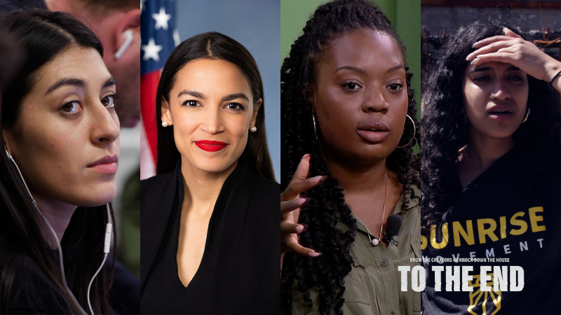 This #InternationalWomensDay, we're celebrating the 4 four incredible young women of color who are key players in the movement for a Green New Deal – <a href="/alexandrasiera/">Alexandra Rojas</a>, <a href="/VarshPrakash/">Varshini Prakash 🌅</a>, @rgunns and <a href="/AOC/">Alexandria Ocasio-Cortez</a>. #IWD2022 <a href="/totheendfilm/">To The End</a>