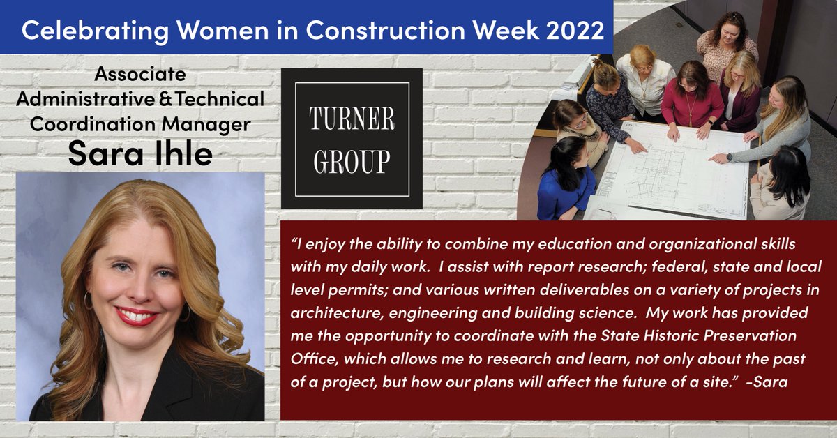 It's Women in Construction Week! Today we celebrate our Associate | Administrative &amp; Technical Coordination Manager, Sara Ihle  #WICWEEK2022 #abcnhvt #womeninconstruction