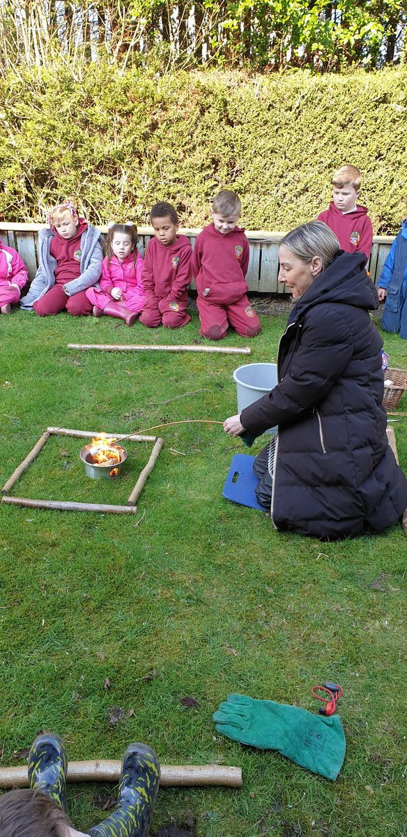 MiddlefieldFs's tweet photo. Celebrating 10 years as a Forest school leader and 10 years of Forest School @middlefield_cp . Great day with Y2. Congrats to Mrs Bagan and Miss Corrigan with their fire lighting skills. #forestschool https://t.co/gxYjEc1wst