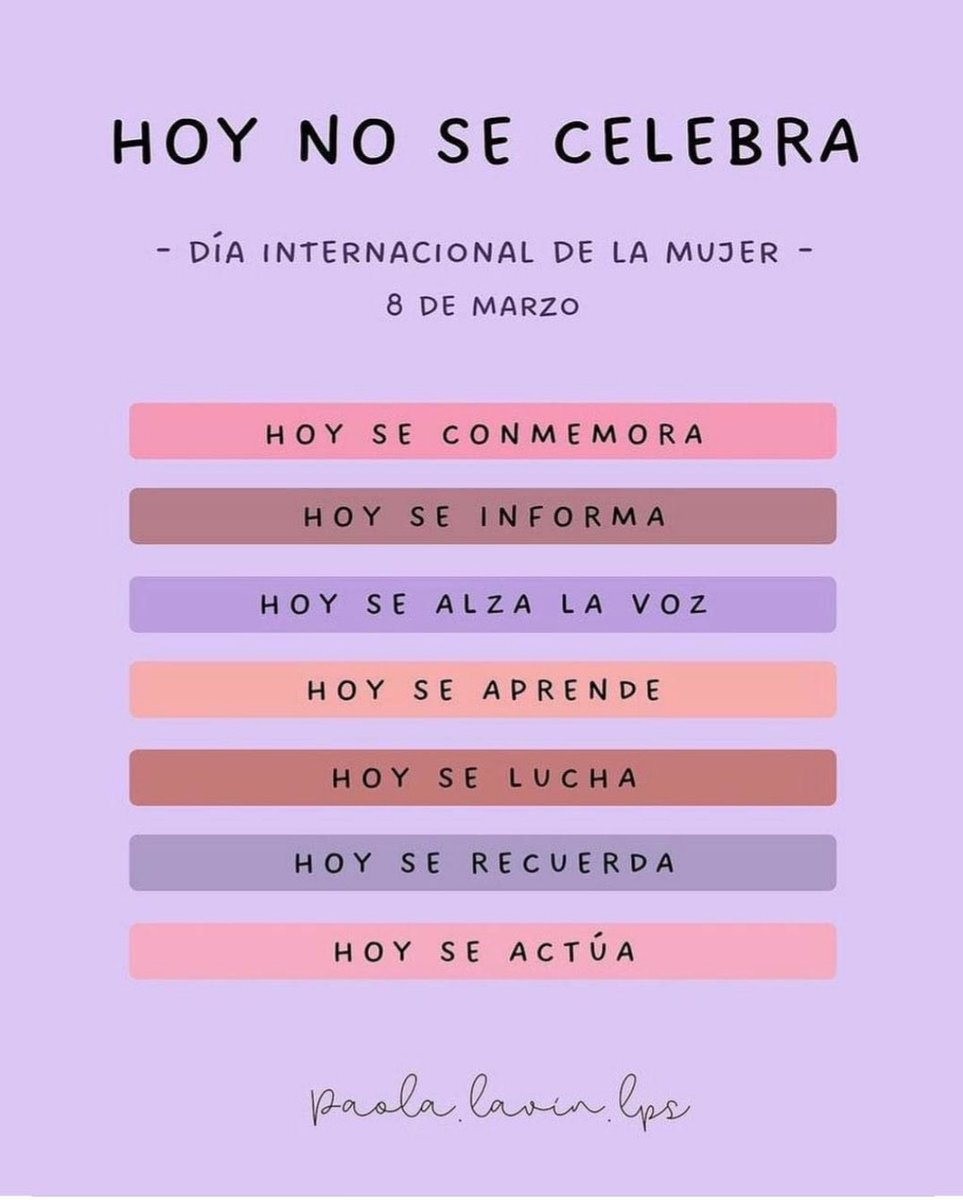 Detrás de una mujer estamos todas. 💜 #8Marzo2022