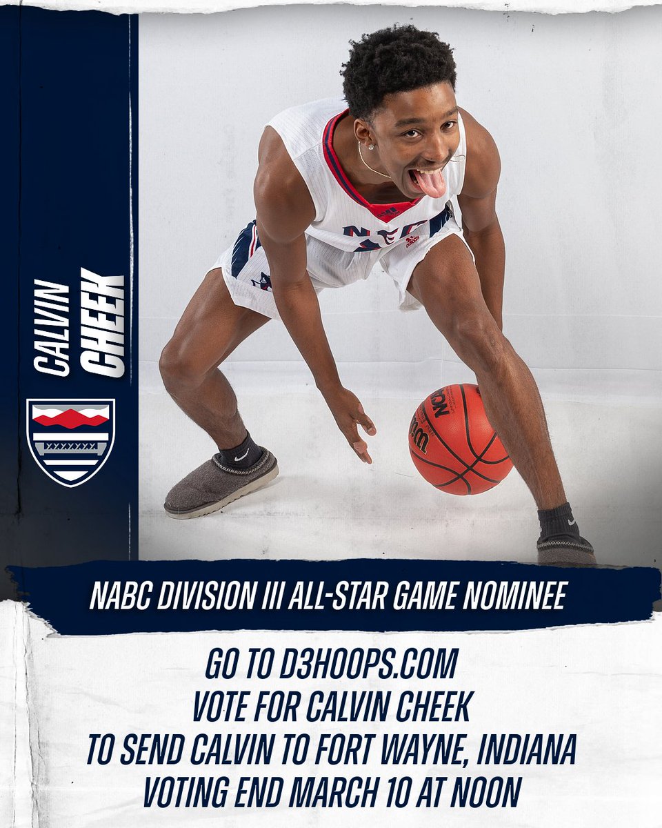 NEC_Athletics's tweet photo. Send Calvin Cheek to the NABC Division III All-Star Game. Go to https://t.co/O93j4kFrN3 to cast your vote

@Pilgrims_MBB @NewEngCollege @NEC__SAAC @NECAlumni @NECCathletics @d3hoops @d3hoopsville 

#GoGrims #Forward #d3hoops https://t.co/SrJSDXUzHD