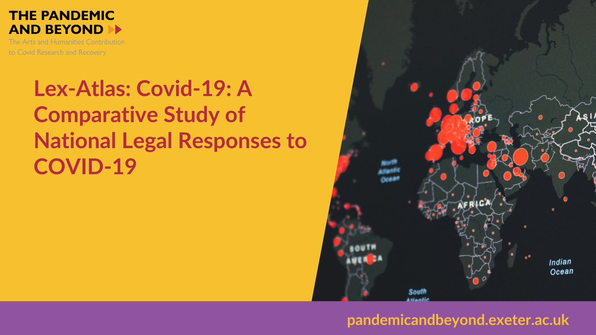 Lex-Atlas: Covid-19 (@lexatlasc19), led by Prof @jeff_a_king & Dr @octavio_ferraz, is a global project mapping the legal responses to #COVID19, providing a neutral account of the principal developments 🌎 #PandemicAndBeyond