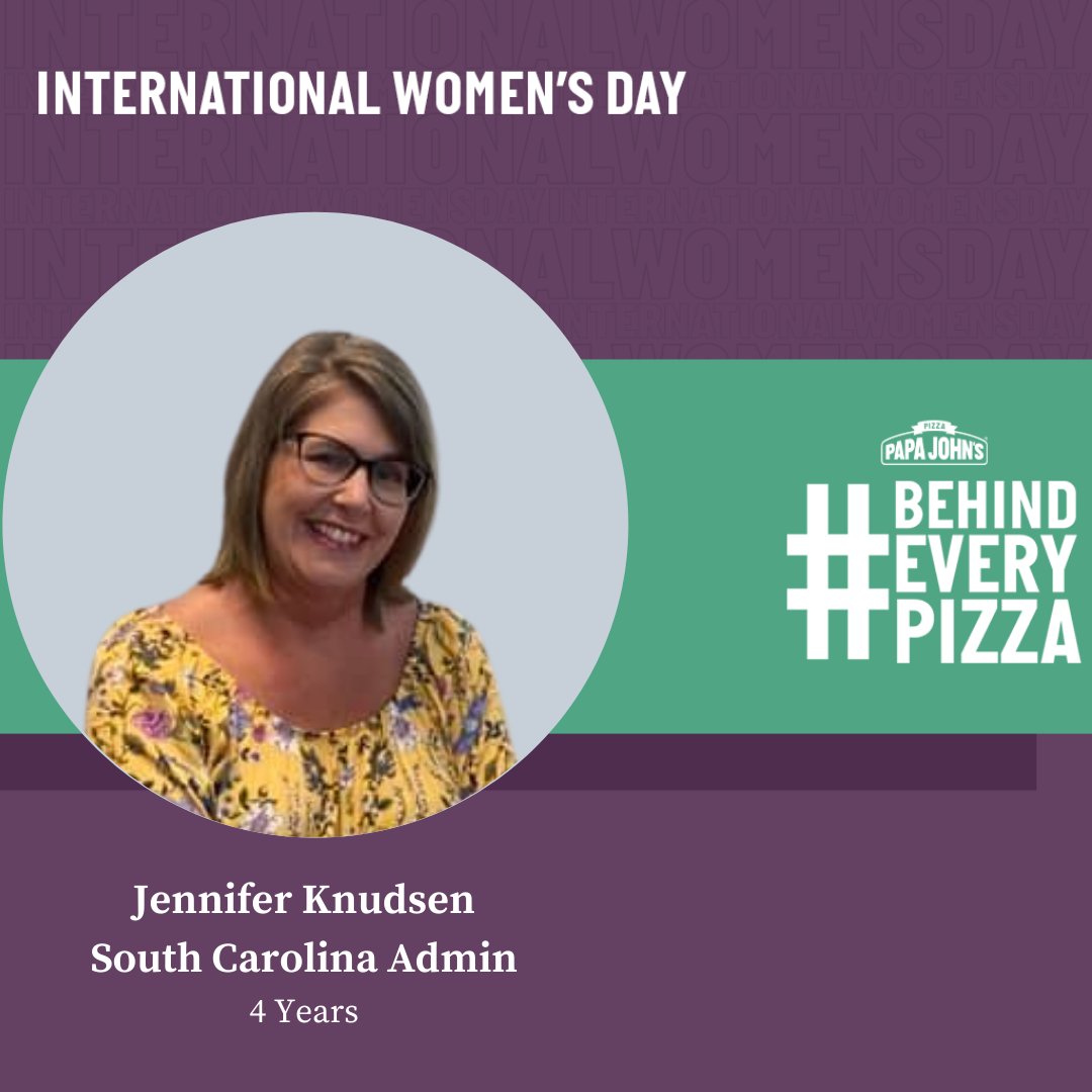 papajohnschas's tweet photo. Here's to strong women, we may know them. We may be them. We are beyond proud of our team members. Thank you for making not only Papa Johns but the world a better place.#BreakTheBias #IWD2022 #BehindEveryPizza https://t.co/nTuDJxu81G