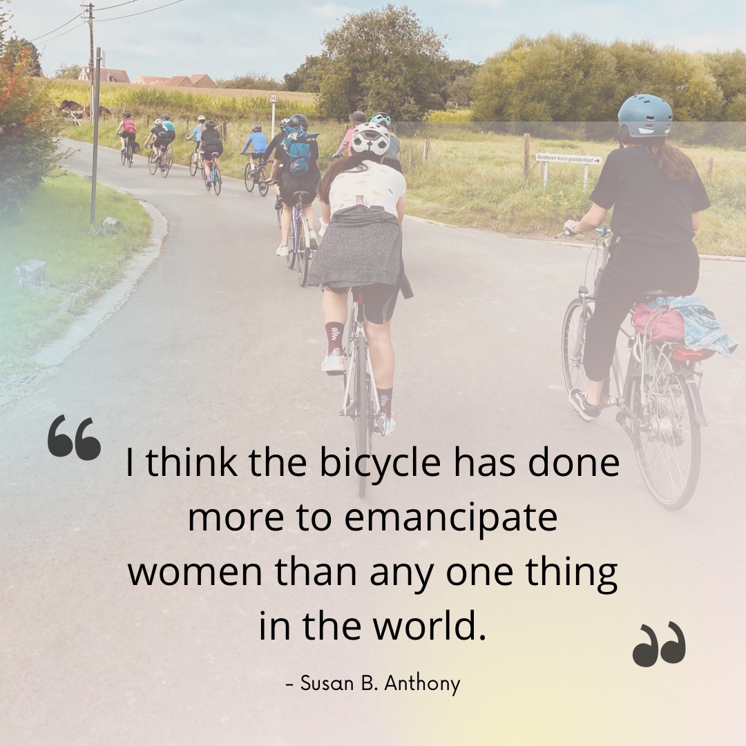 #InternationalWomensDay is a good day to say that <a href="/marieusha/">marie</a> and I run Casual Cycling Club to get more women cycling, one ride at a time. 

As you can see from the photo, we've grown to quite the merry band of women! #IWD2022 

casualcyclingclub.be