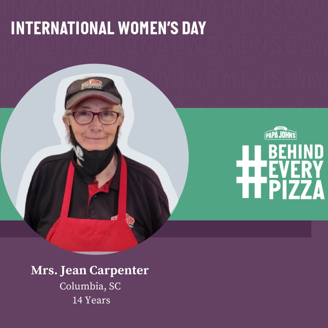 papajohnscola's tweet photo. Here's to strong women, we may know them. We may be them. We are beyond proud of our team members. Thank you for making not only Papa Johns but the world a better place.#BreakTheBias #IWD2022 #BehindEveryPizza https://t.co/39X1Y89NjA