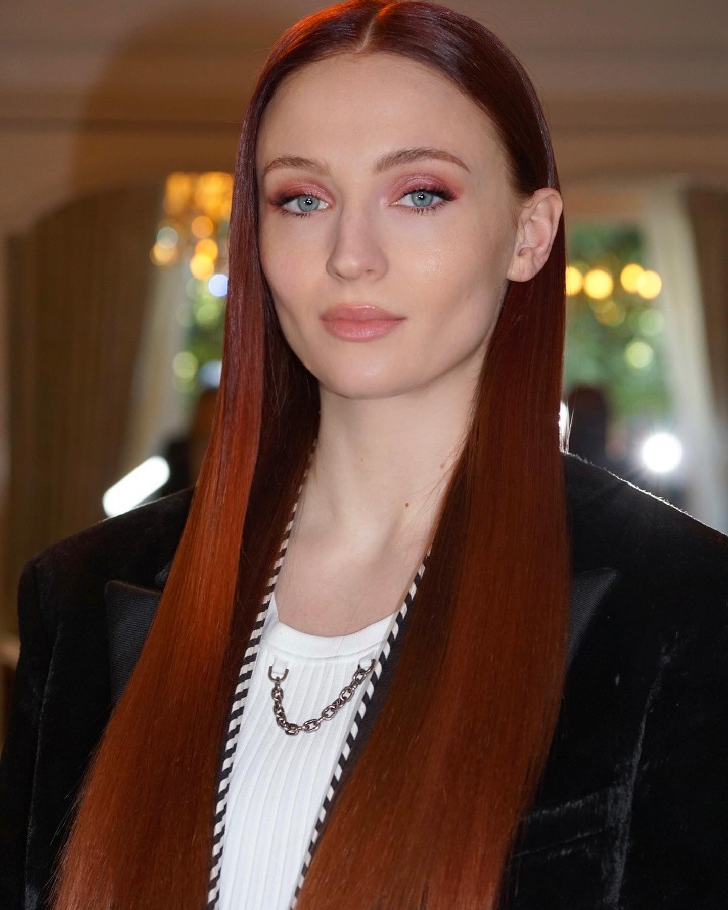 k on X: sophie turner back in her red hair era we love to see it   / X