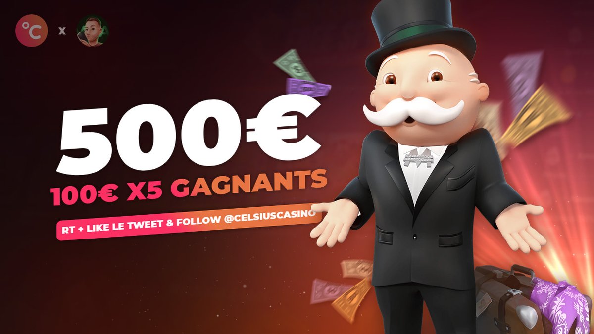 vitaisback's tweet photo. LES AMIS CONCOURS EXCEPTIONNEL AUJOURD'HUI AVEC @celsiuscasino !!! 🤩

5x 100€ à remporter en seulement quelques cliques :

1. 🔁RT et ❤️LIKE ce tweet
2. 🔗FOLLOW @celsiuscasino 

Tirage au sort le 13/03 ⏰
Bonne chance à tous 🍀 https://t.co/f4TYjsci0o