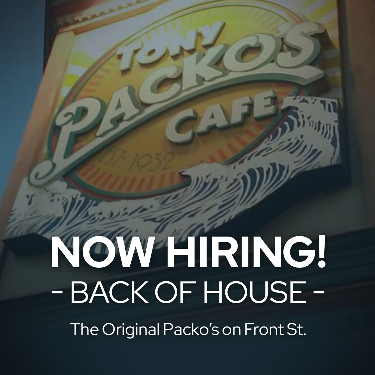 tonypackos's tweet photo. Be a part of a Toledo tradition! Apply online at https://t.co/D8M1rhsPIO or text PACKOS001 to 31063. #tonypackos #hiring #workatpackos https://t.co/W6QNlI7qhA