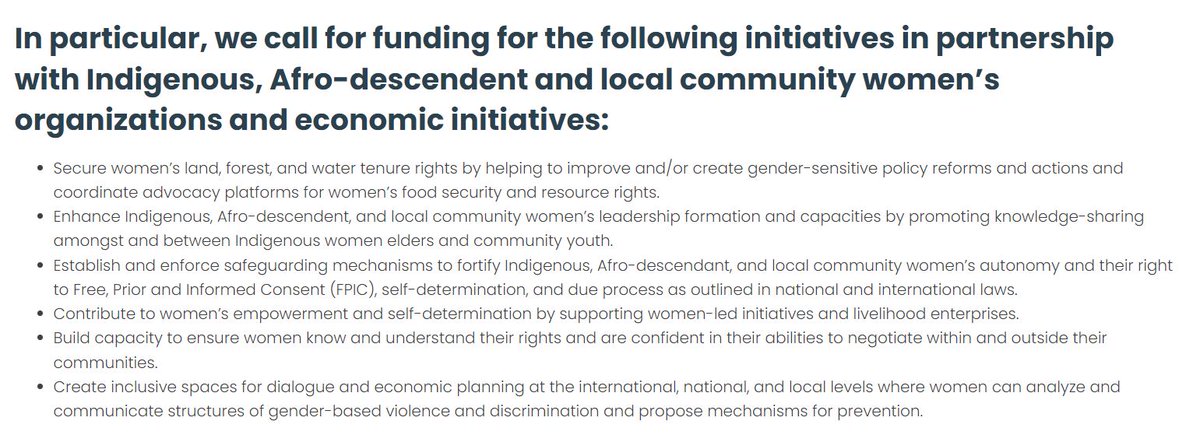 LICCIONetwork's tweet photo. Call to Action📢Gender-inclusive climate finance must not leave Indigenous, Afro-descendant, and local community women leaders behind @RightsResources 
👉🏽https://t.co/h2Ehf5IoYv https://t.co/cBz7Hi8lW8