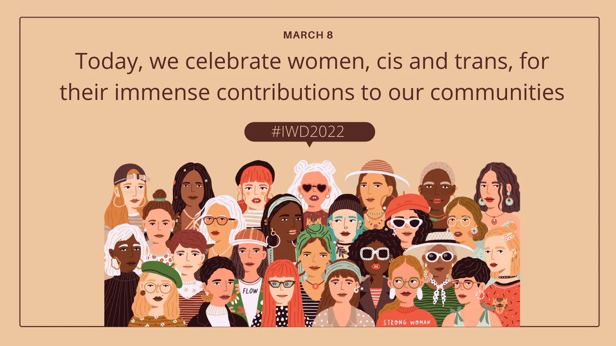 Wisdom2Action's tweet photo. Around the globe, trans women, especially Black and Indigenous trans women, are creating a better world and a better future for all of us. 

On #IWD, we celebrate women, cis and trans, for their immense contributions to our communities, our workplaces, and our society. https://t.co/eMLEoNiHU3