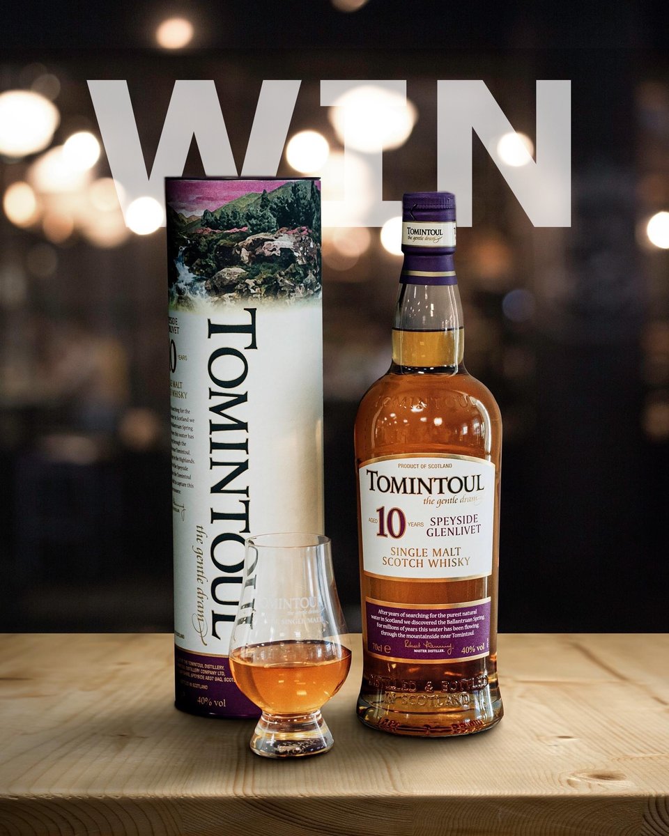 TomintoulWhisky's tweet photo. Fancy winning a bottle of Tomintoul Whisky? To celebrate Mother's Day, we’re giving one lucky winner the chance to get their hands on a bottle of 10 Year Old Tomintoul Single Malt Scotch Whisky.
Follow us!
&amp; Tag a special someone.
Competition closes 12pm, Wednesday 16th March. https://t.co/cGdXBsDbzq