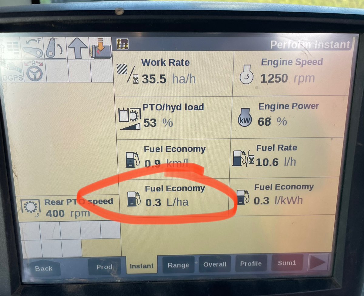 DanPBrown's tweet image. Fuel prices might be going through the roof, but my our little sprayer tractor is trying it’s best at only 300 millilitres of diesel per hectare! 😂 #abstemious