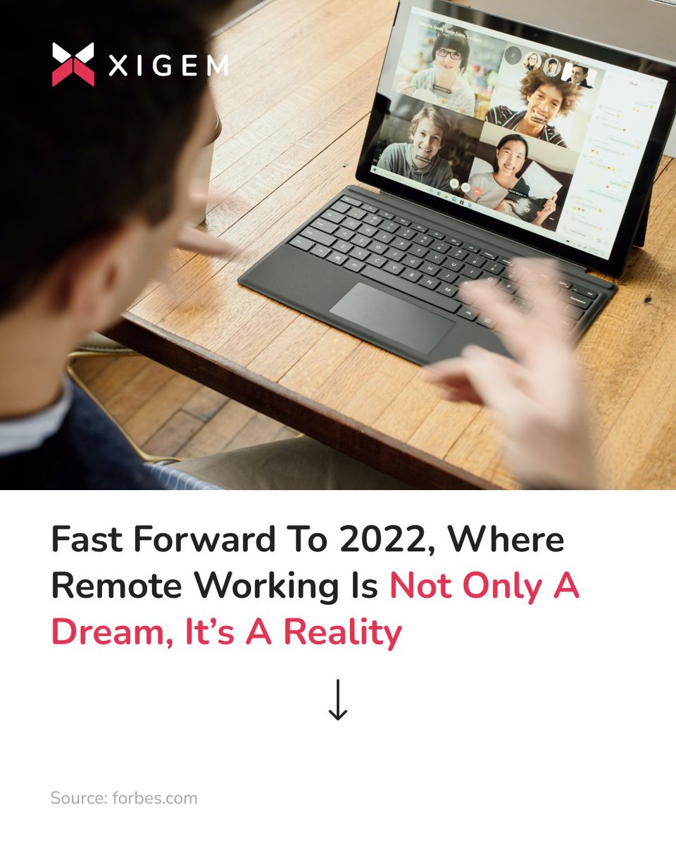 XigemTech's tweet photo. In 2020, only 5% of remote jobs could be done from anywhere. Fast forward to 2022 and it’s a whole new world, where remote working is not only a dream, it’s a reality. Link in bio to learn more about #xigemtechnologies
#tech  #computer #instatech #remotework #WFH https://t.co/mC3dWxh6D7