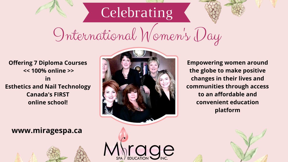 miragespa's tweet photo. Happy #InternationalWomensDay from us to you!

#miragespaeducation #womenempowerment #equalopportunity #onlineeducation #nailtechnology #esthetics #beautyschool https://t.co/ZxmPM7sZw3